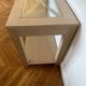 Console en chêne clair et verre