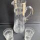 St. Louis - Beer serving party (1) - Art Nouveau - Blown and engraved crystal