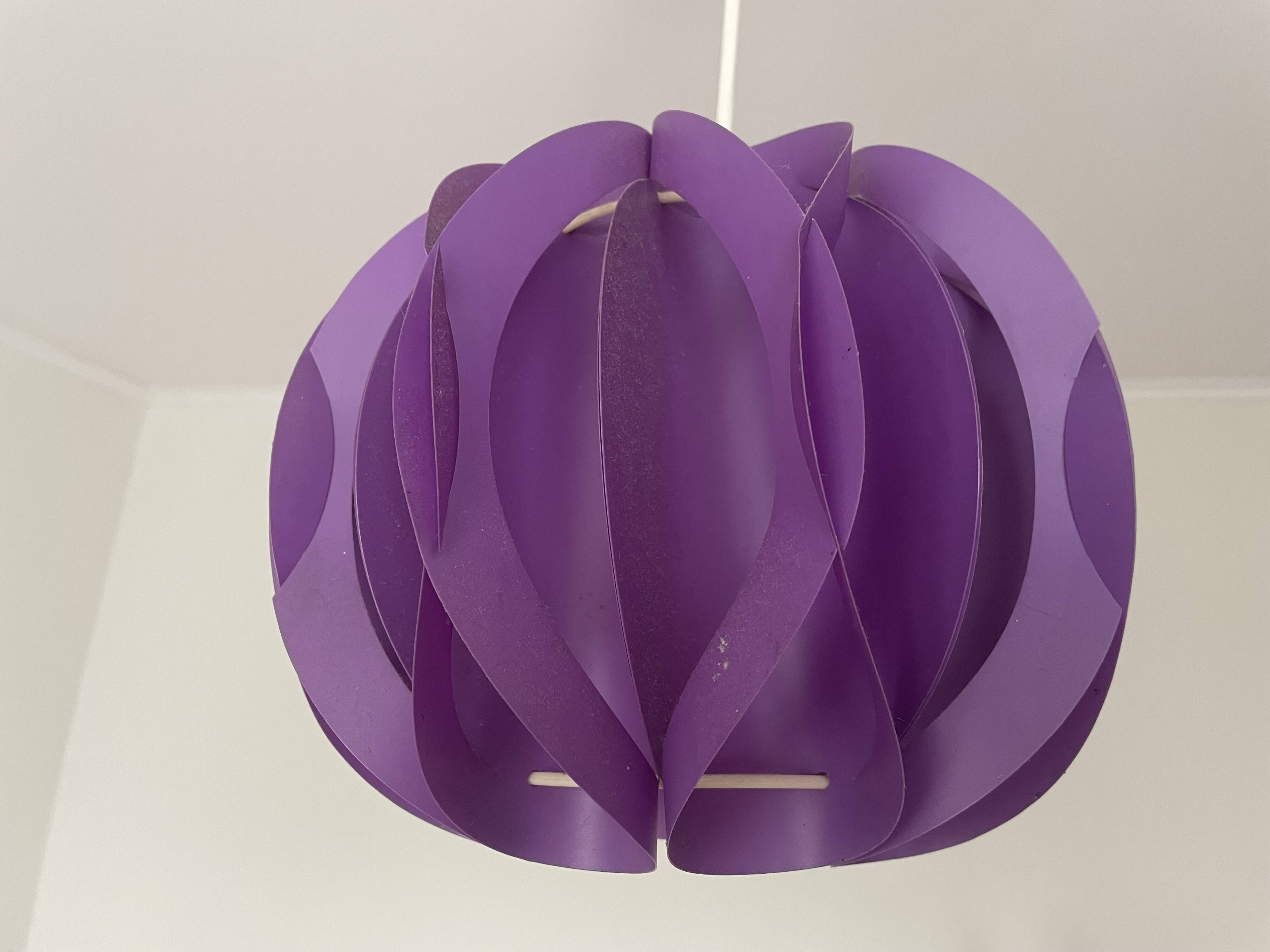 Purple Mid Century Modern lamp from 1970s