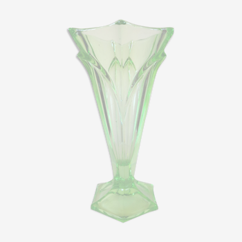 Vase vert style art déco design années 60 - 70