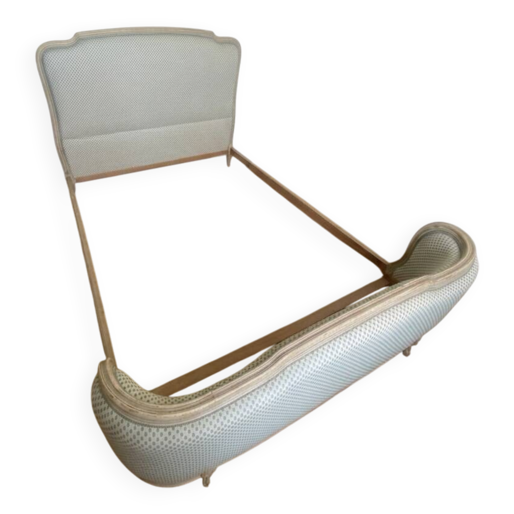 Antique bed frame in half-oval style (Louis XV)