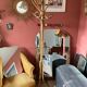 Rattan coat rack