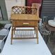 1960s rattan bedside table