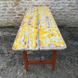 Folding brewery table