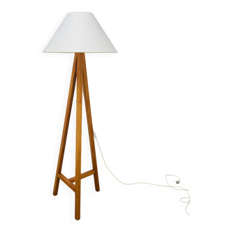 Lampadaire tripode bois, années 80