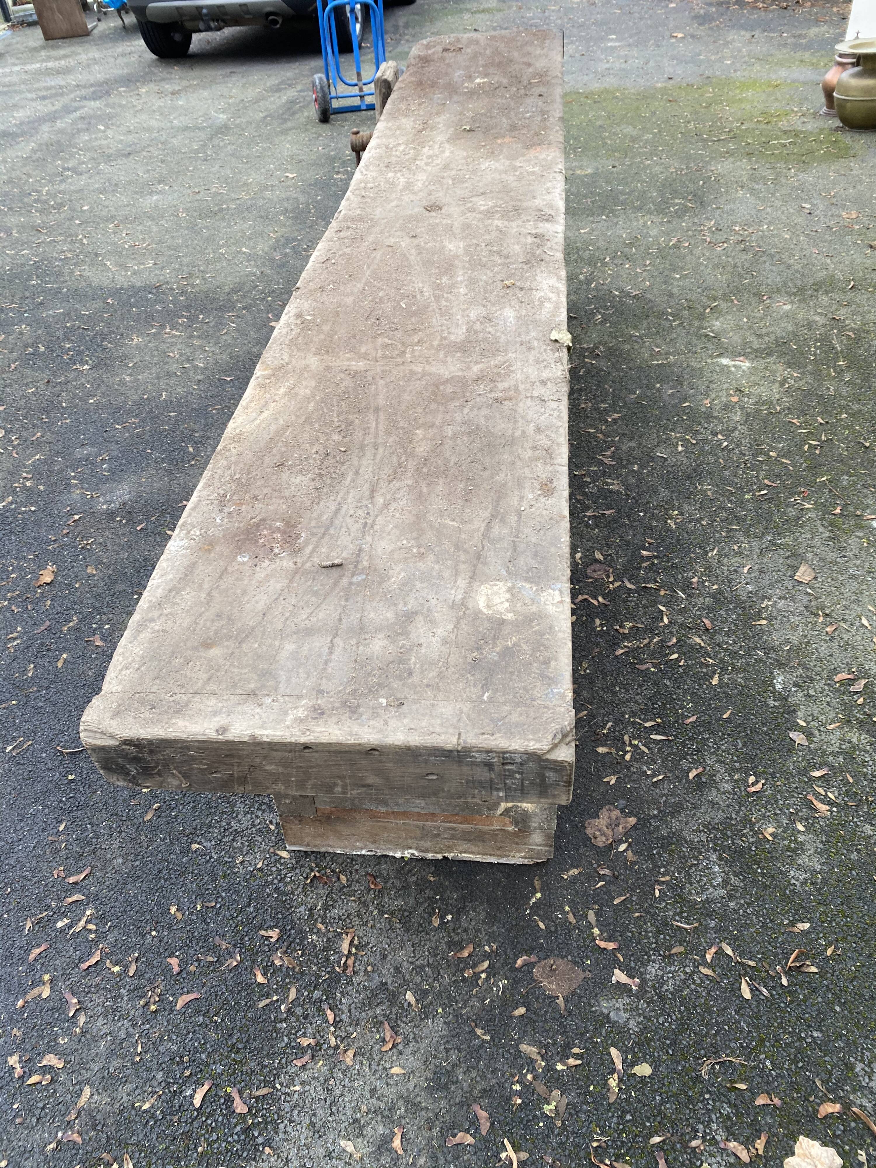 Large old workbench
