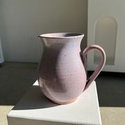 Vintage purple carafe with field flower patterns H:20cm