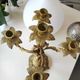 Old chandelier with 5 branches, decorated with Rinceaux, Louis XV / Rocaille style. In gilded bronze