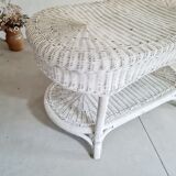 White low rattan table