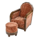 Art Deco work - armchair & ottoman
