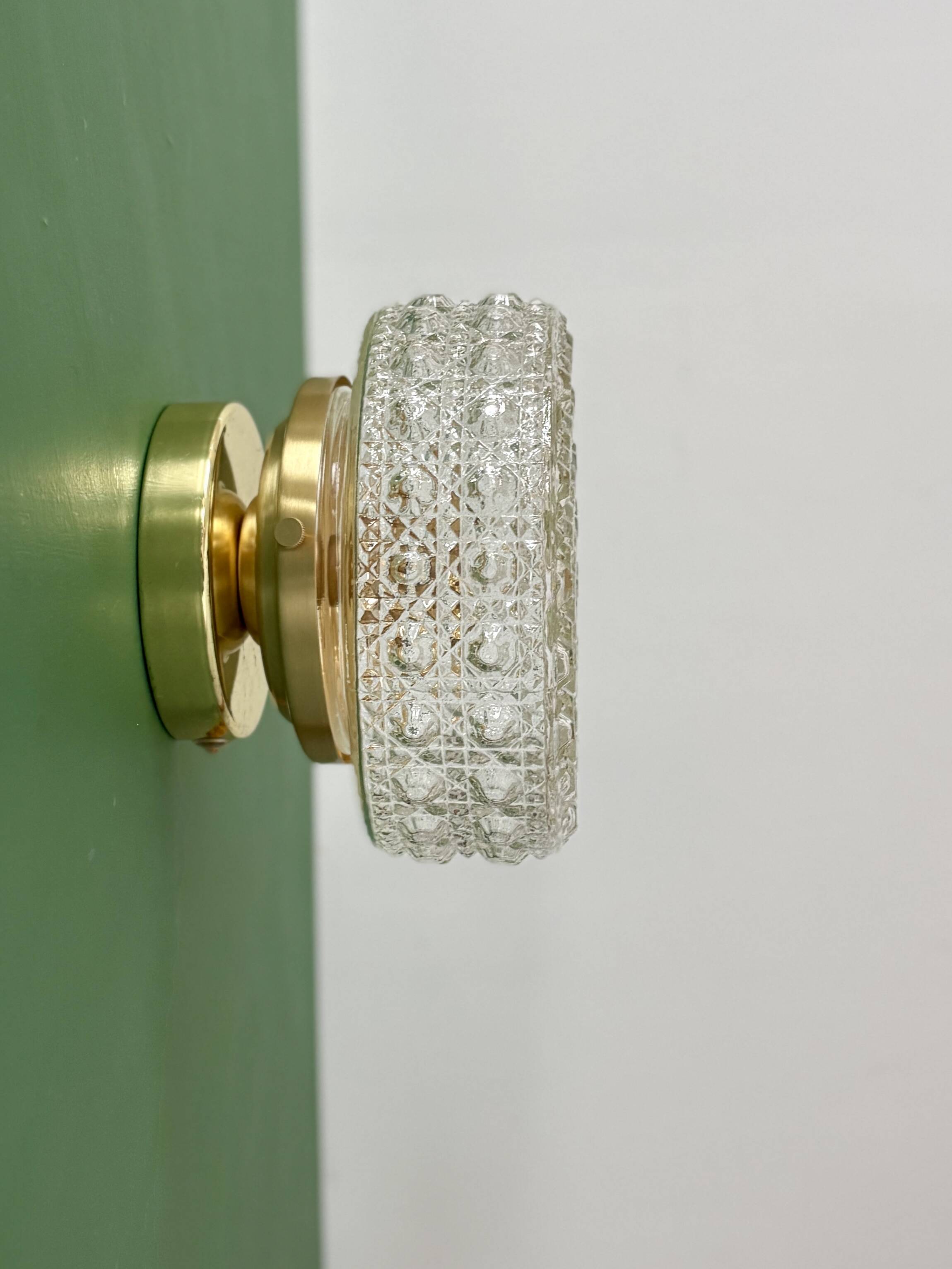 Vintage square glass globe wall/ceiling light (PLAF01)