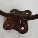 2 wooden & metal coat hooks 1900