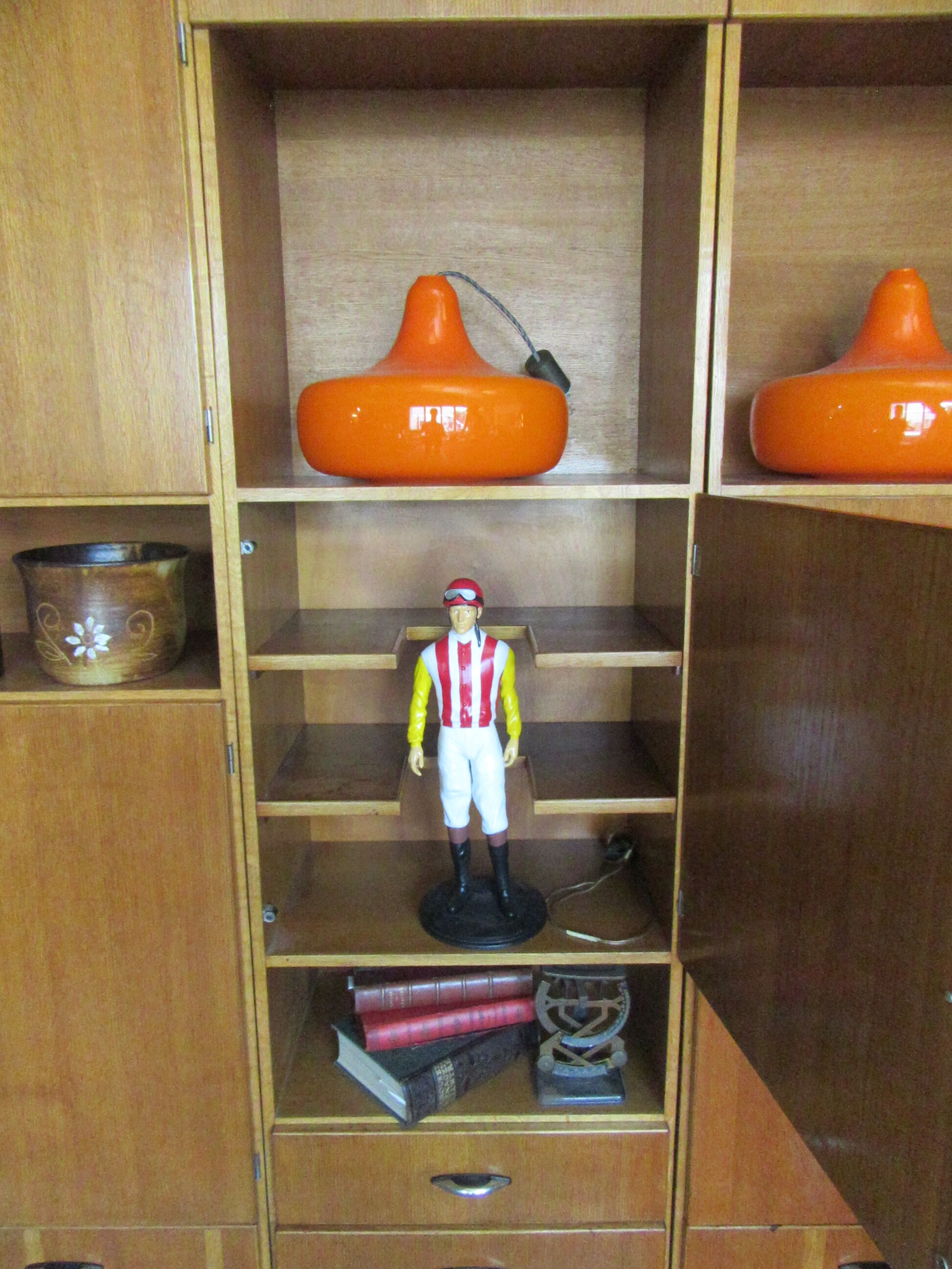 Meuble modulable de bureau ou de salon plaqué chêne des années 1960