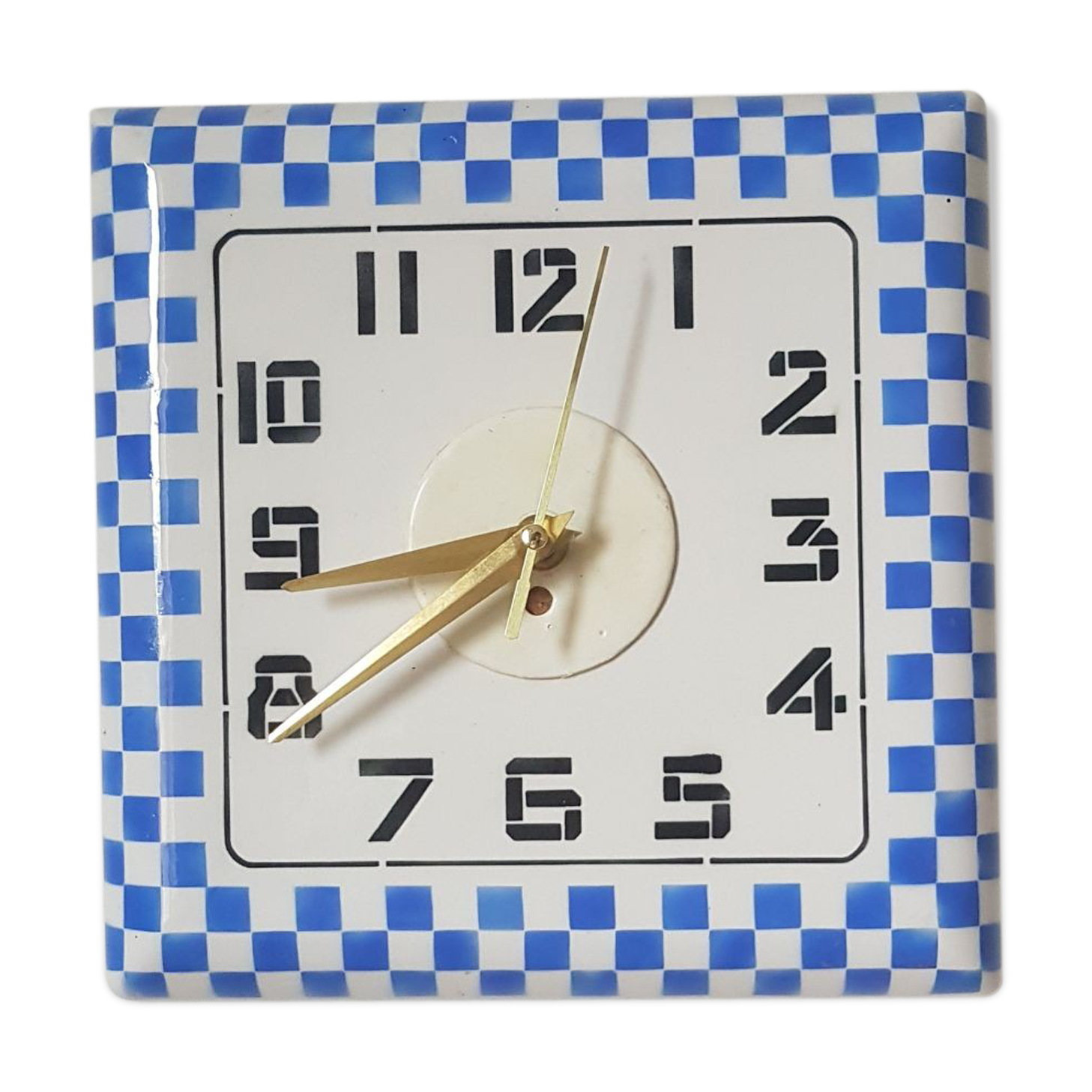 Creil and Montereau earthenware lustucru clock