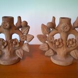 Terracotta candlesticks