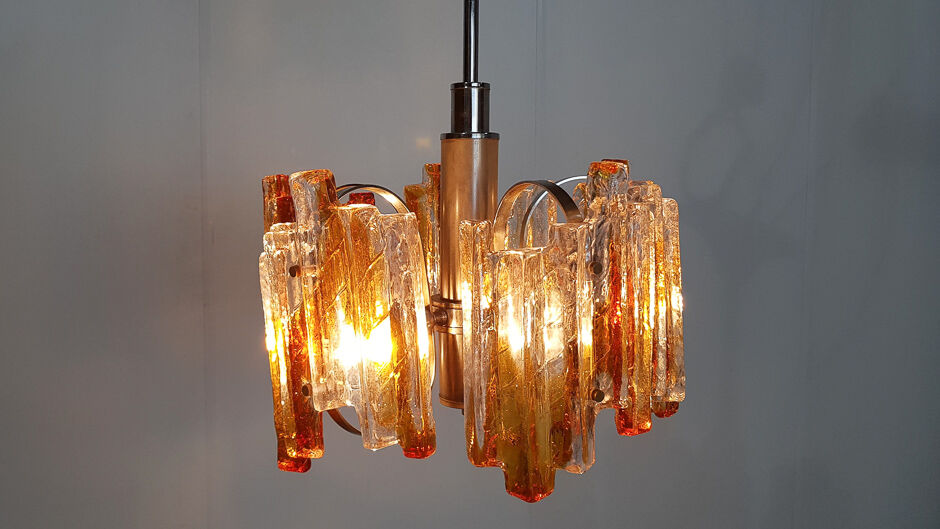 Murano glass chandelier by Carlo Nason for AV Mazzega, Italy 1970