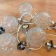 Suspension cascade with five globes and chrome metal / vintag years 60-70
