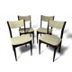 Set of 4 1950s Scandinavian style chairs.
