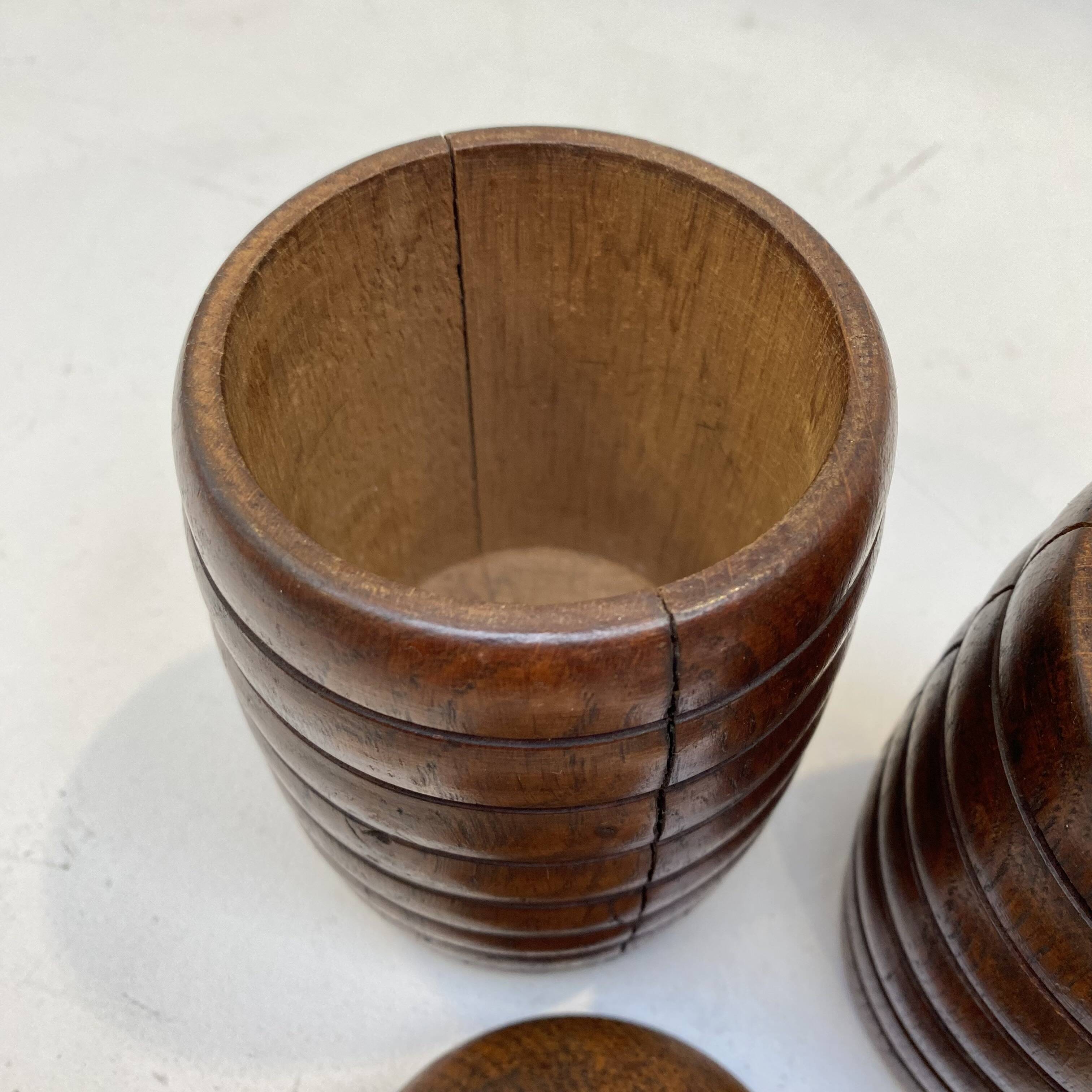 Series of two wooden arts deco boxes