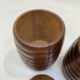 Series of two wooden arts deco boxes