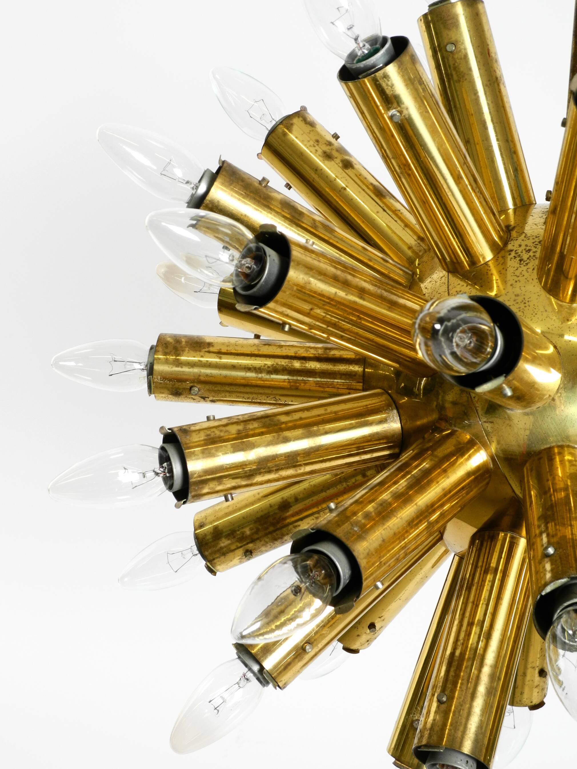 XXL 1960s Space Age brass ceiling lamp by J.T. Kalmar with 43 arms | 66 cm