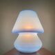 Lampe champignon vintage en verre bleu