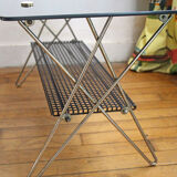 Glass and brass coffee table