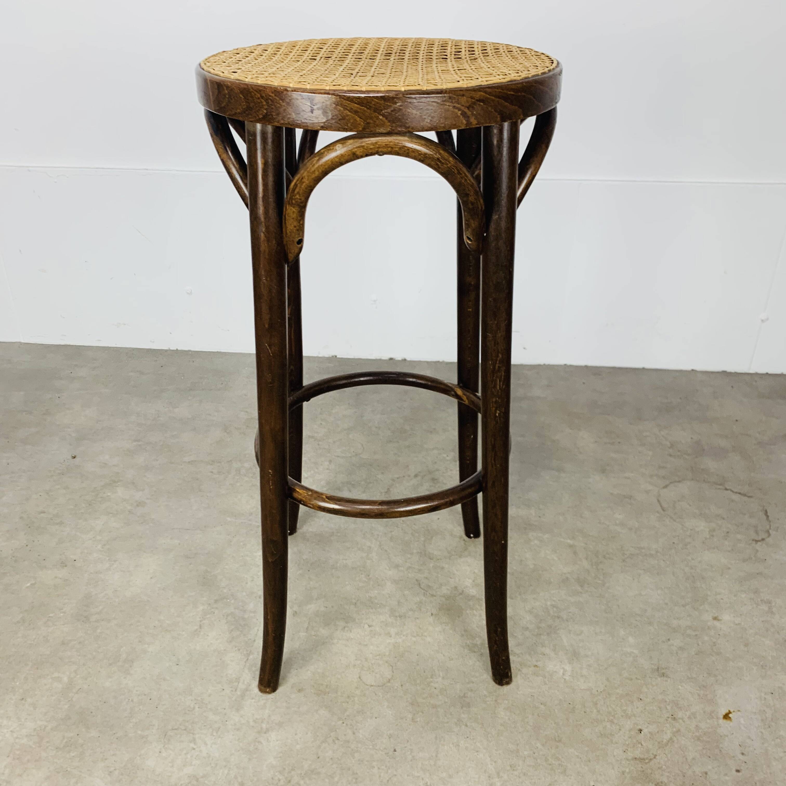 Canework and bentwood bistro bar stool