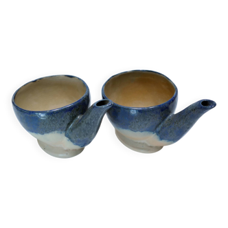 Pair of decorative ceramics in homage to René Magritte 1960-70s
