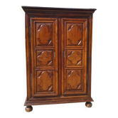 Antique Louis XIII wardrobe in solid walnut