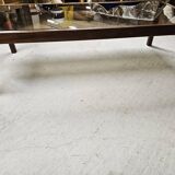 Teak coffee table with smoked glass 1970"