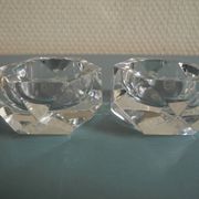 pair of salt shakers Baccarat art table vintage crystal salt shakers