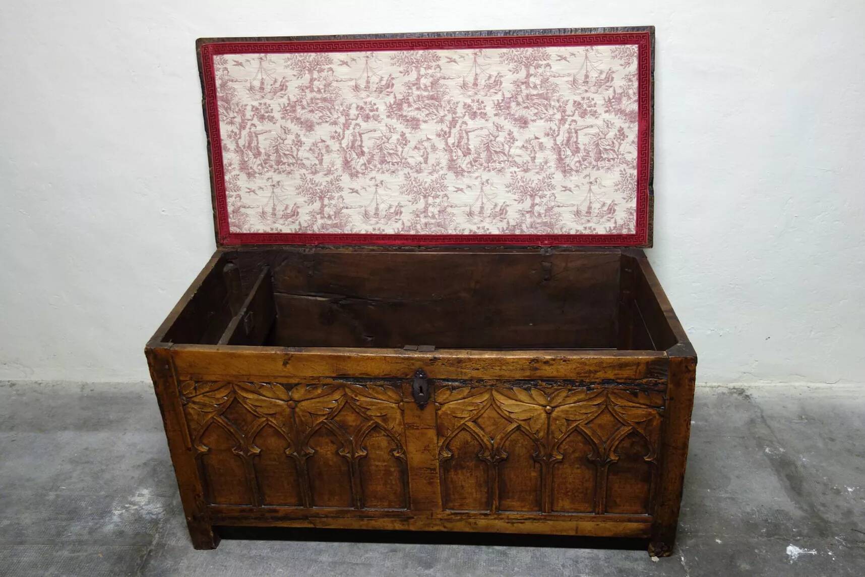 Rustic Neo-Gothic Chest, Mid-18th Century