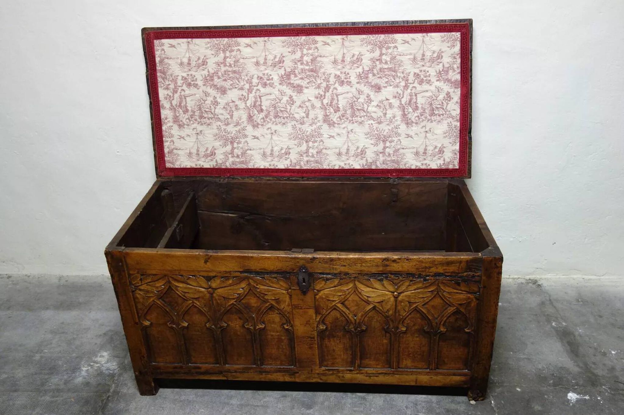 Rustic Neo-Gothic Chest, Mid-18th Century