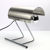 Stainless steel lamp from the 1970s in the style of François Monnet.