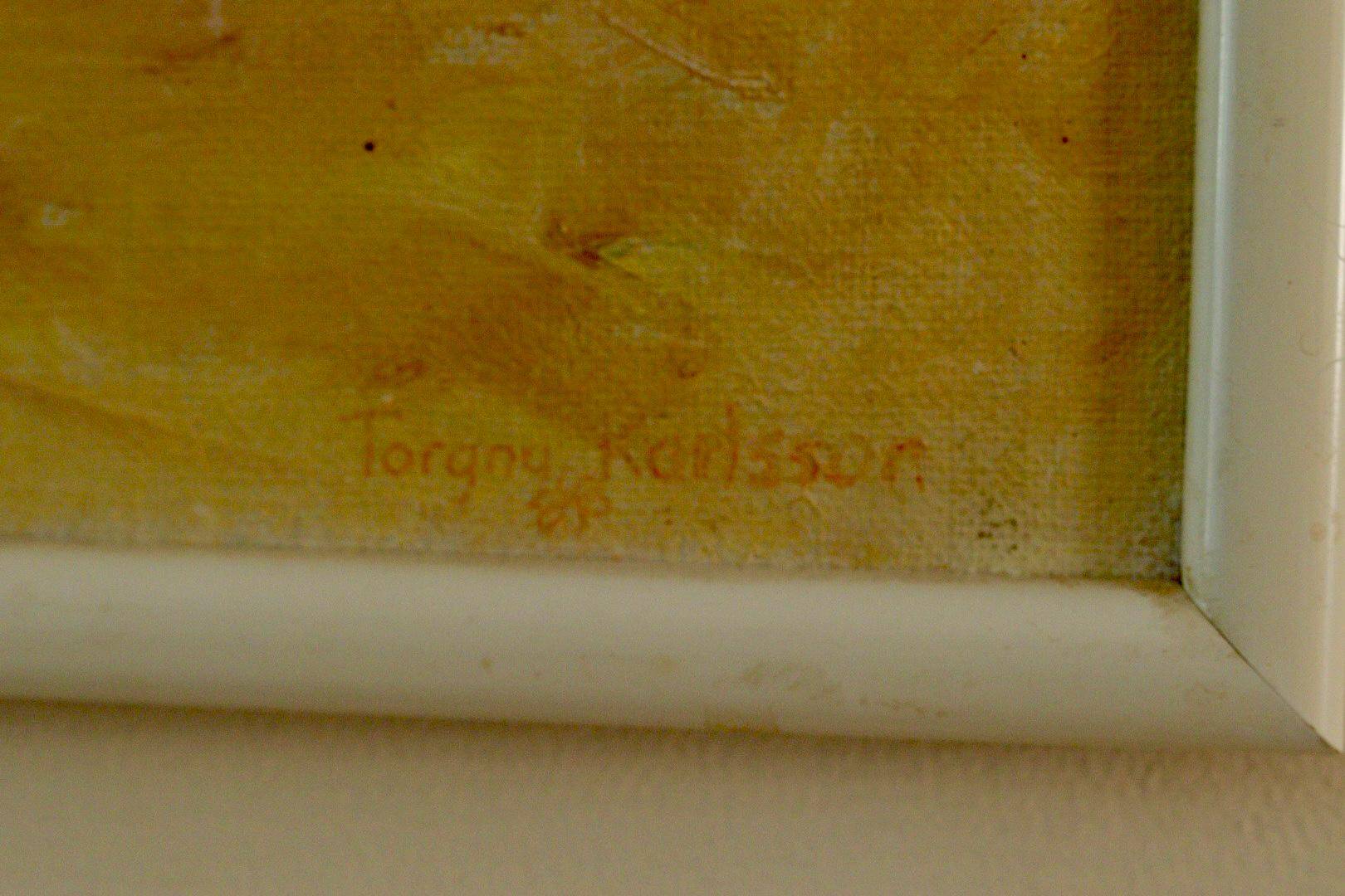 Oil on panel "Four Apples" by Torgny Karlsson