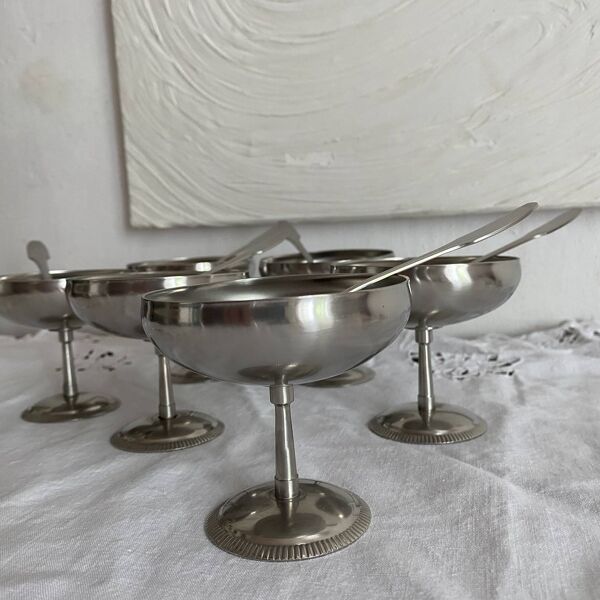 Coupes à pied en inox Jean Couzon