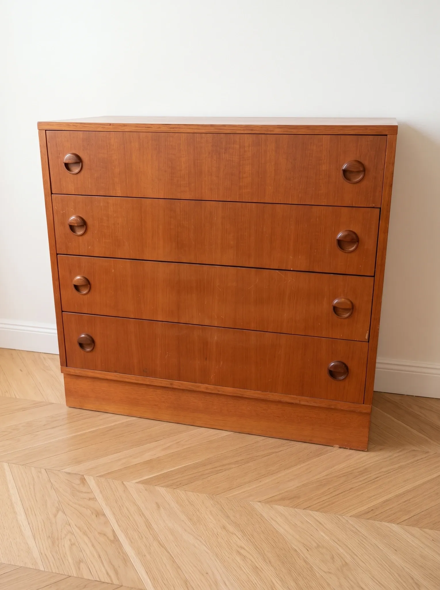 Commode scandinave en bois, années 60