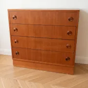 Scandinavian wooden chest of drawers, 1960s