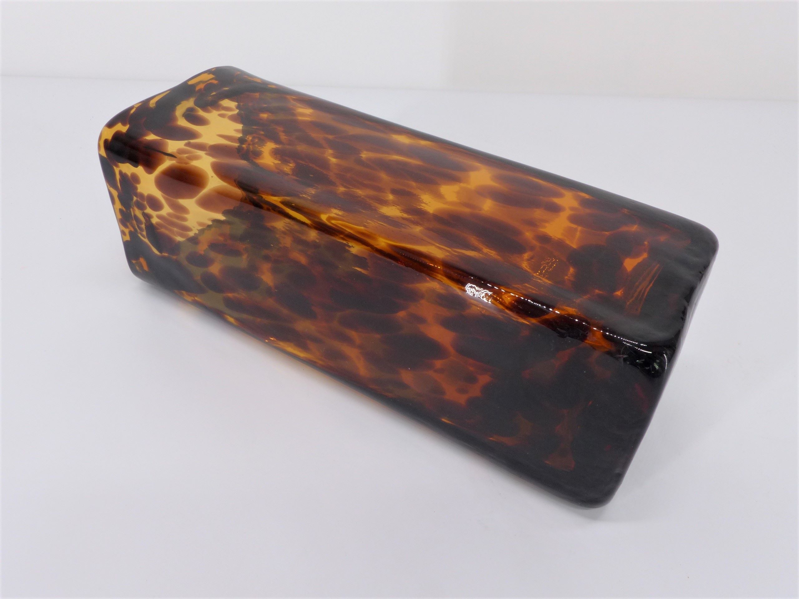 Amber Murano glass vase