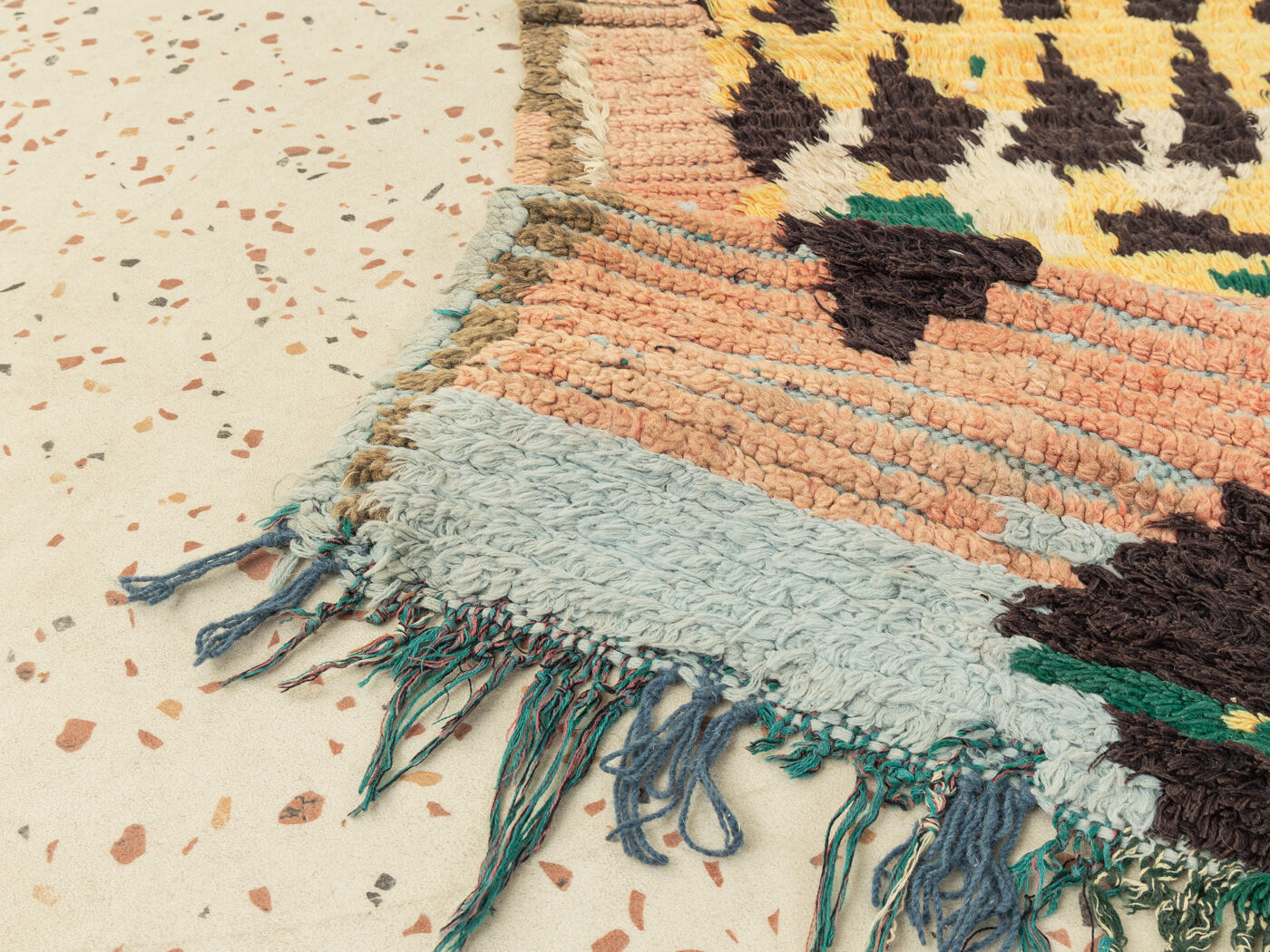 Vintage boujad, berber rug, 80 x 330
