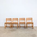 Scandinavian pine chairs, set of 4