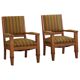 Paire de fauteuils Art déco en chêne et tissu, ébéniste danois, années 1940