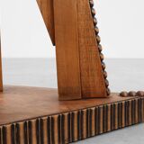 Art Nouveau Carved Wood triangular Side Table, France ca. 1915