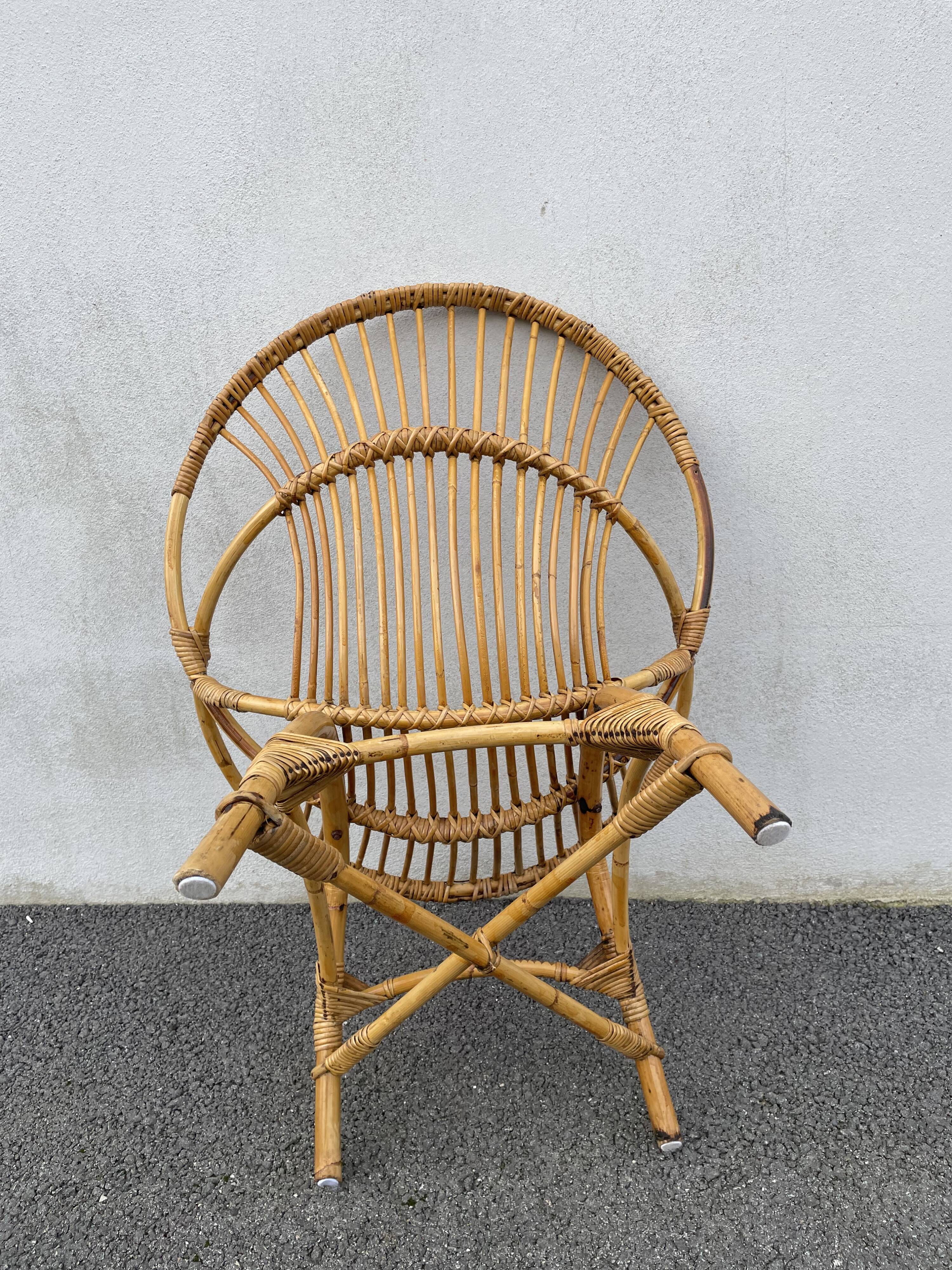 Rattan basket chair