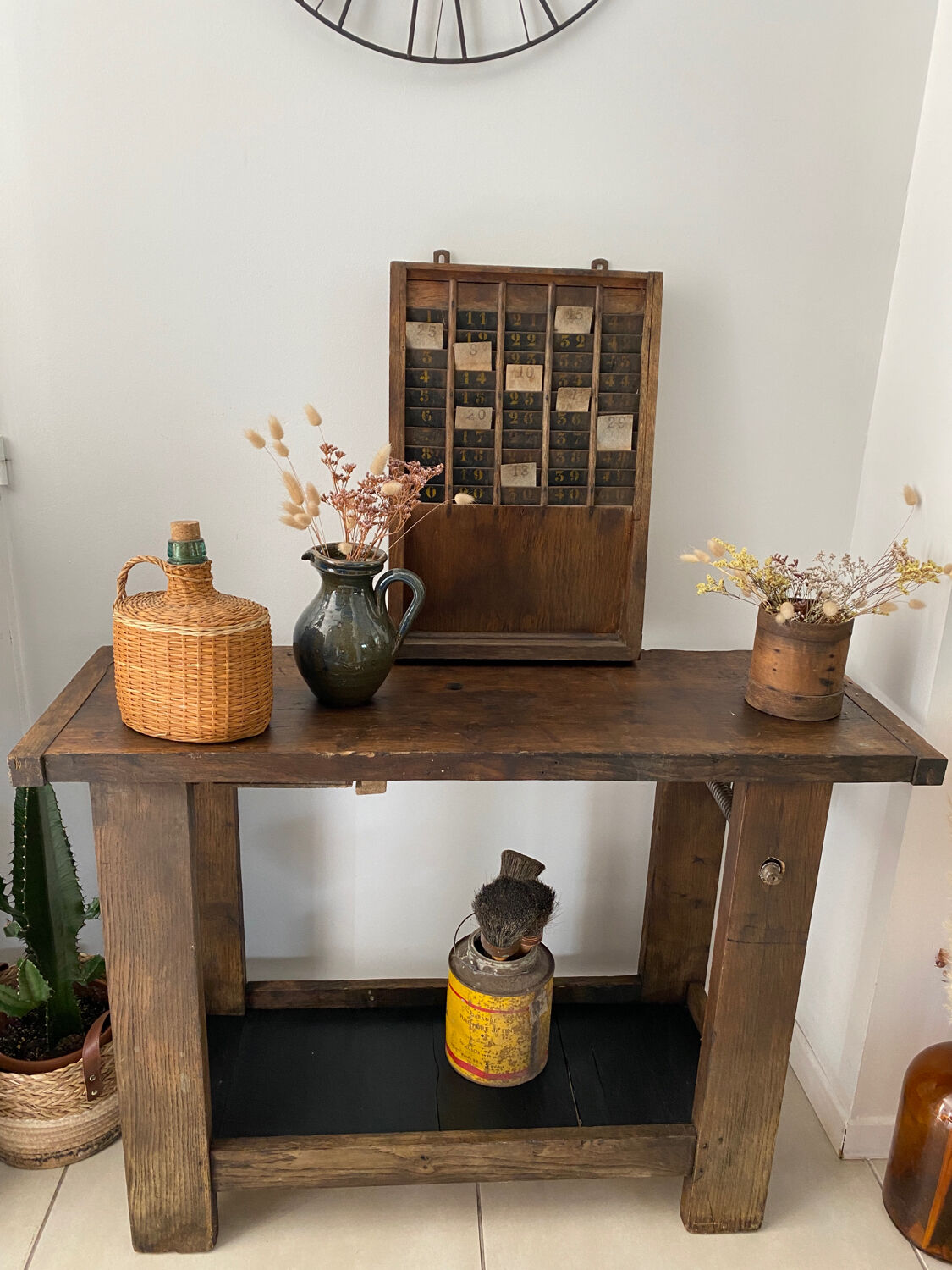 Old wooden workbench