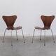 Pair of 'Series 7' chairs in rosewood by Arne Jacobsen for Fritz Hansen, 1955