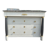 Antique Empire style chest of drawers with detached columns