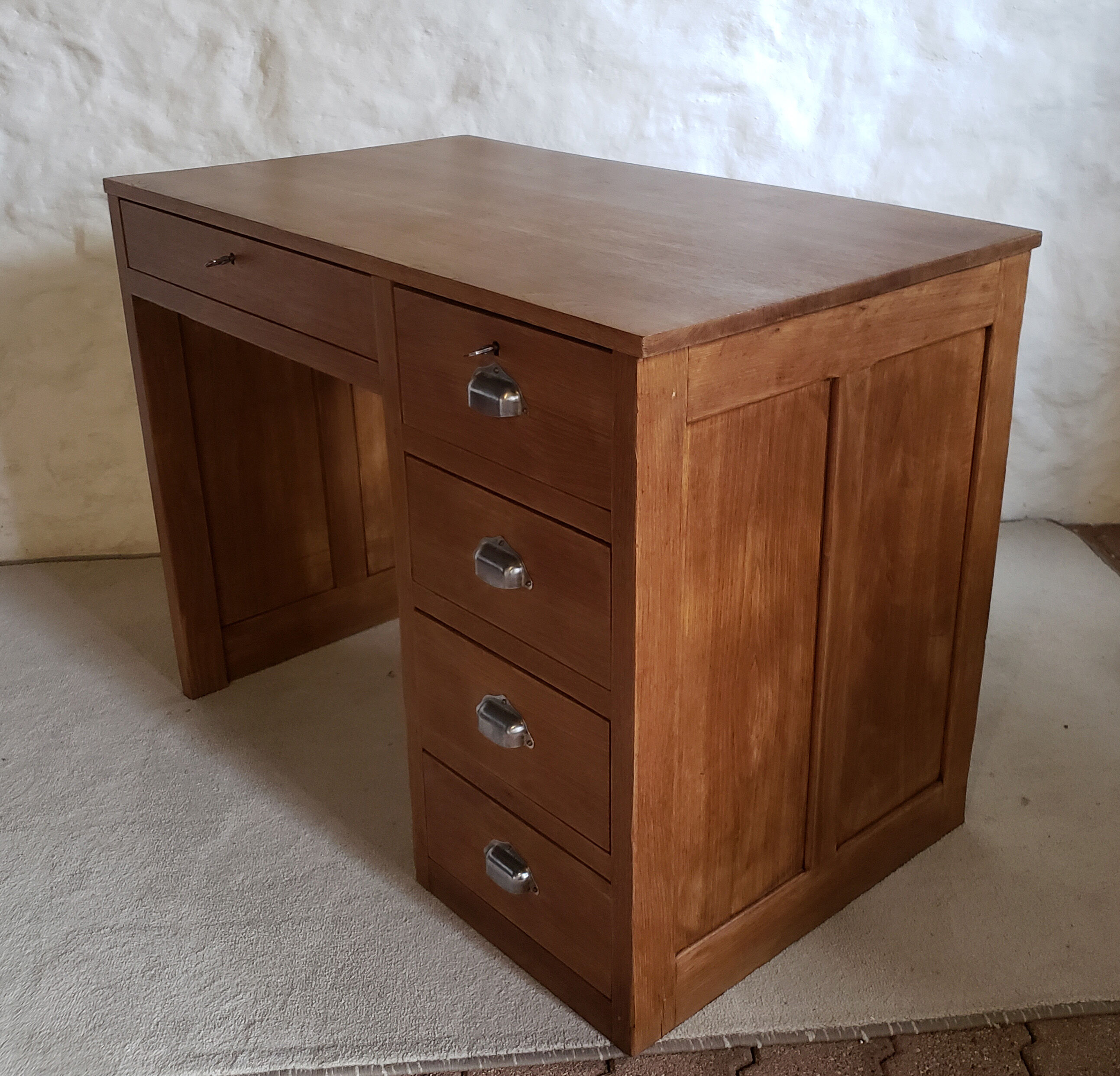 Blond oak desk