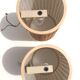 Set of 2 vintage wall lamps in cannage